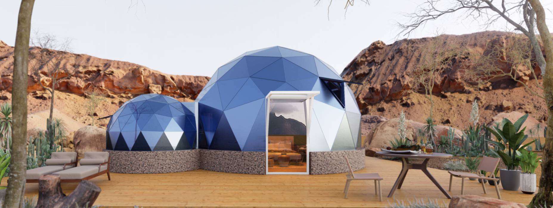 定边县球形智能光伏玻璃星空房